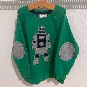 Hanna Anderson Robot Elbow Patch Sweatshirt